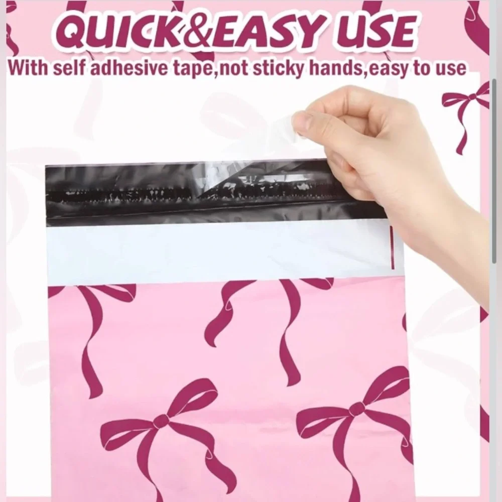 25 Bow Print 10x13 Poly Mailers